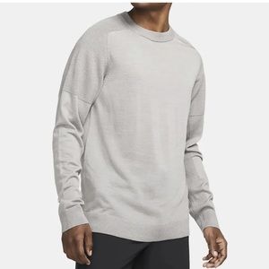 Nike Golf Tiger Woods Masters Knit Wool Sweater CU9782 003 Photon Dust Grey SZ L